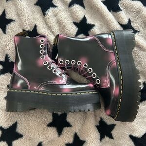 JADON MAX BOOT DISTRESSED LEATHER PLATFORMS